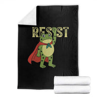 Resist Super Frog Throw Blanket Free Portland Political Satire Retro Graphic - Wonder Print Shop