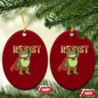 Resist Super Frog Ceramic Ornament Free Portland Political Satire Retro Graphic - Wonder Print Shop