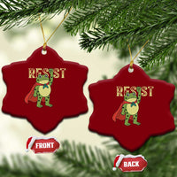 Resist Super Frog Ceramic Ornament Free Portland Political Satire Retro Graphic - Wonder Print Shop