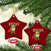 Resist Super Frog Ceramic Ornament Free Portland Political Satire Retro Graphic - Wonder Print Shop