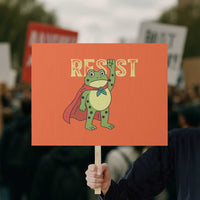 Resist Super Frog Protest Sign Free Portland Political Satire Retro Graphic - Wonder Print Shop