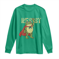 Resist Super Frog Long Sleeve Shirt Free Portland Political Satire Retro Graphic - Wonder Print Shop