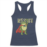 Resist Super Frog Racerback Tank Top Free Portland Political Satire Retro Graphic - Wonder Print Shop
