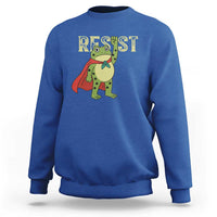Resist Super Frog Sweatshirt Free Portland Political Satire Retro Graphic - Wonder Print Shop
