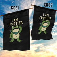 I Am Frogtifa Garden Flag Frog Resist Antifascist with Raised Fist Bandana - Wonder Print Shop
