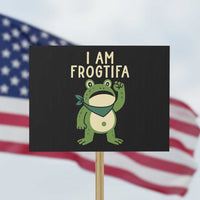I Am Frogtifa Protest Sign Frog Resist Antifascist with Raised Fist Bandana - Wonder Print Shop