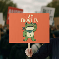 I Am Frogtifa Protest Sign Frog Resist Antifascist with Raised Fist Bandana - Wonder Print Shop