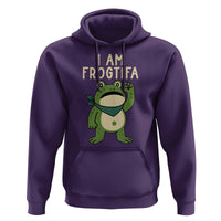 I Am Frogtifa Hoodie Frog Resist Antifascist with Raised Fist Bandana - Wonder Print Shop