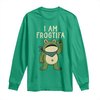 I Am Frogtifa Long Sleeve Shirt Frog Resist Antifascist with Raised Fist Bandana - Wonder Print Shop