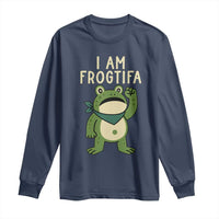 I Am Frogtifa Long Sleeve Shirt Frog Resist Antifascist with Raised Fist Bandana - Wonder Print Shop