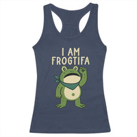 I Am Frogtifa Racerback Tank Top Frog Resist Antifascist with Raised Fist Bandana - Wonder Print Shop