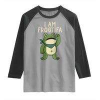 I Am Frogtifa Raglan Shirt Frog Resist Antifascist with Raised Fist Bandana - Wonder Print Shop