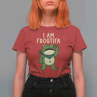 I Am Frogtifa T Shirt For Women Frog Resist Antifascist with Raised Fist Bandana - Wonder Print Shop