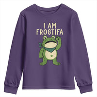I Am Frogtifa Youth Sweatshirt Frog Resist Antifascist with Raised Fist Bandana - Wonder Print Shop