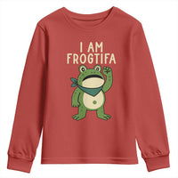 I Am Frogtifa Youth Sweatshirt Frog Resist Antifascist with Raised Fist Bandana - Wonder Print Shop