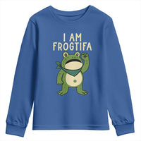 I Am Frogtifa Youth Sweatshirt Frog Resist Antifascist with Raised Fist Bandana - Wonder Print Shop
