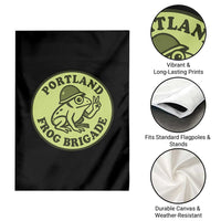 Portland Frog Brigade Garden Flag Peace Frog Protest Badge - Wonder Print Shop