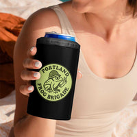 Portland Frog Brigade 4 in 1 Can Cooler Tumbler Peace Frog Protest Badge - Wonder Print Shop
