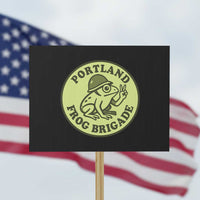 Portland Frog Brigade Protest Sign Peace Frog Protest Badge - Wonder Print Shop