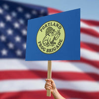 Portland Frog Brigade Protest Sign Peace Frog Protest Badge - Wonder Print Shop
