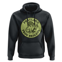 Portland Frog Brigade Hoodie Peace Frog Protest Badge - Wonder Print Shop