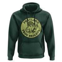 Portland Frog Brigade Hoodie Peace Frog Protest Badge - Wonder Print Shop