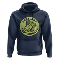 Portland Frog Brigade Hoodie Peace Frog Protest Badge - Wonder Print Shop