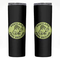 Portland Frog Brigade Skinny Tumbler Peace Frog Protest Badge - Wonder Print Shop