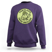 Portland Frog Brigade Sweatshirt Peace Frog Protest Badge - Wonder Print Shop