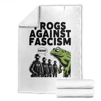 Frogs Against Fascism Throw Blanket Resist 2025 Free Portland Protest - Wonder Print Shop