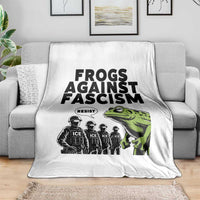 Frogs Against Fascism Throw Blanket Resist 2025 Free Portland Protest - Wonder Print Shop