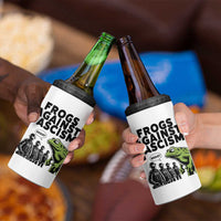 Frogs Against Fascism 4 in 1 Can Cooler Tumbler Resist 2025 Free Portland Protest - Wonder Print Shop