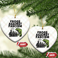 Frogs Against Fascism Ceramic Ornament Resist 2025 Free Portland Protest - Wonder Print Shop