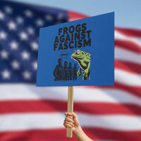 Frogs Against Fascism Protest Sign Resist 2025 Free Portland Protest - Wonder Print Shop
