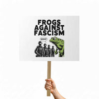 Frogs Against Fascism Protest Sign Resist 2025 Free Portland Protest - Wonder Print Shop