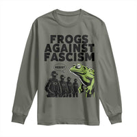 Frogs Against Fascism Long Sleeve Shirt Resist 2025 Free Portland Protest - Wonder Print Shop