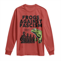 Frogs Against Fascism Long Sleeve Shirt Resist 2025 Free Portland Protest - Wonder Print Shop