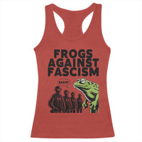 Frogs Against Fascism Racerback Tank Top Resist 2025 Free Portland Protest - Wonder Print Shop