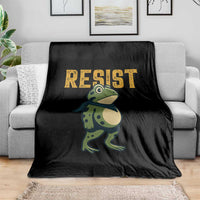 Resist Frog Protest Throw Blanket Free Portland Political Satire - Wonder Print Shop