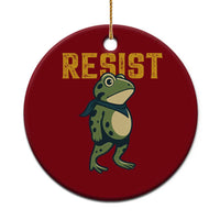Resist Frog Protest Ceramic Ornament Free Portland Political Satire - Wonder Print Shop