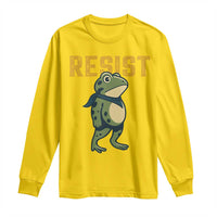 Resist Frog Protest Long Sleeve Shirt Free Portland Political Satire - Wonder Print Shop