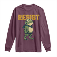Resist Frog Protest Long Sleeve Shirt Free Portland Political Satire - Wonder Print Shop