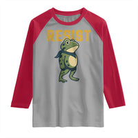 Resist Frog Protest Raglan Shirt Free Portland Political Satire - Wonder Print Shop