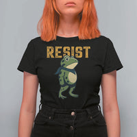 Resist Frog Protest T Shirt For Women Free Portland Political Satire - Wonder Print Shop