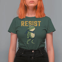 Resist Frog Protest T Shirt For Women Free Portland Political Satire - Wonder Print Shop