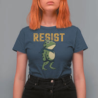 Resist Frog Protest T Shirt For Women Free Portland Political Satire - Wonder Print Shop