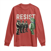 Resist Frog Long Sleeve Shirt Inflatable Animal Protest Free Portland - Wonder Print Shop