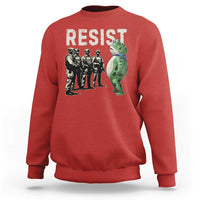 Resist Frog Sweatshirt Inflatable Animal Protest Free Portland - Wonder Print Shop