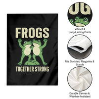 Frogs Together Strong Garden Flag Portland Frog Protest United We Ribbit - Wonder Print Shop