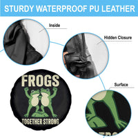 Frogs Together Strong Spare Tire Cover Portland Frog Protest United We Ribbit - Wonder Print Shop